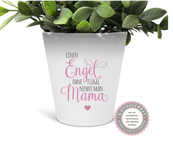 zauberhafter Blumentopf Blumenvase Engel Flügel Mama Muttertag Geburtstag Geschenk, Mitbringsel....von Lüttentüddel®